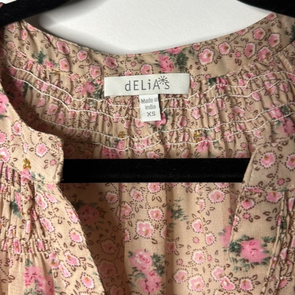 y2k delias pink floral sheer dress - Picture 3 of 7